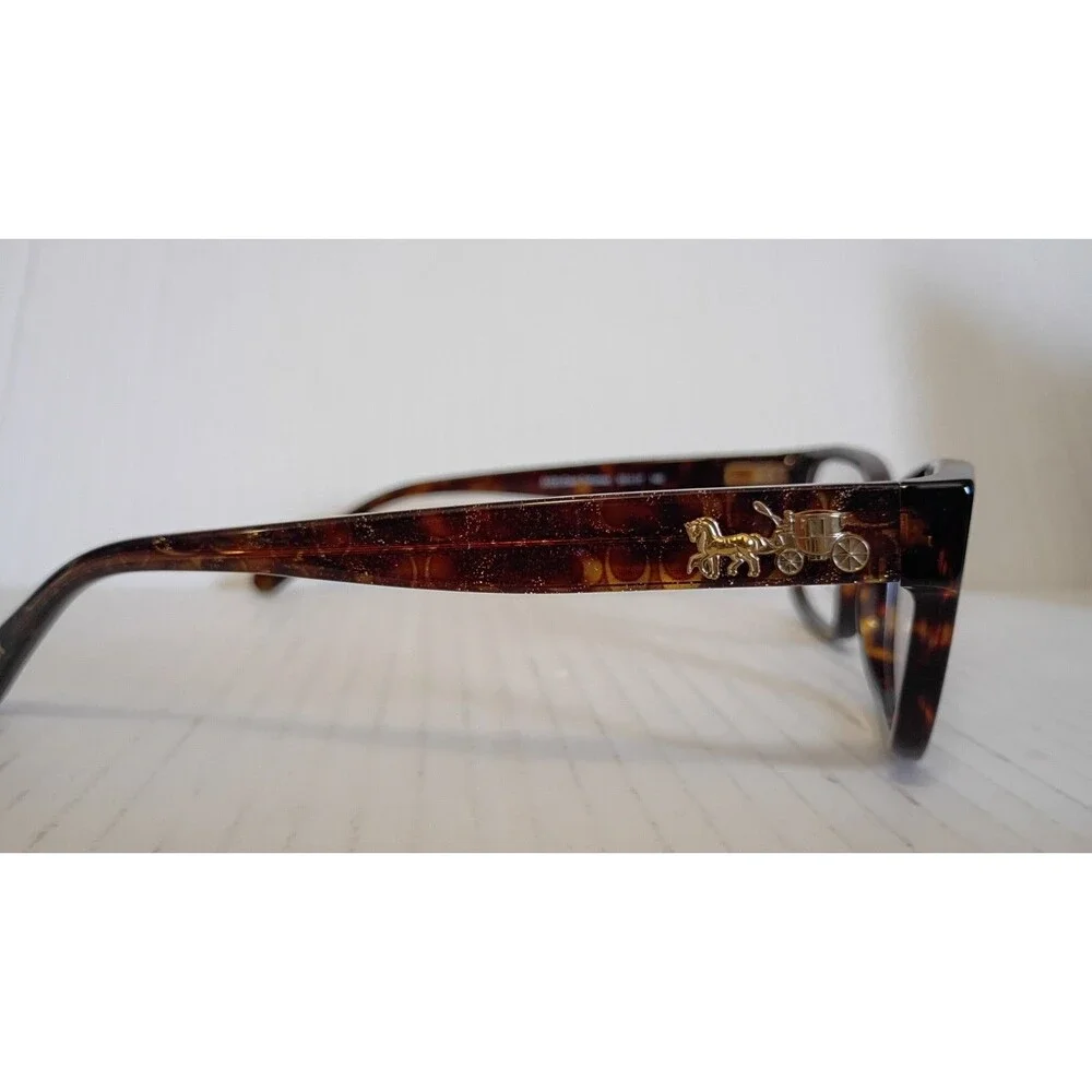 Coach Eyeglasses Optical Frame HC6133T 5120 Dark Tortoise Glitter & Case - NEW!